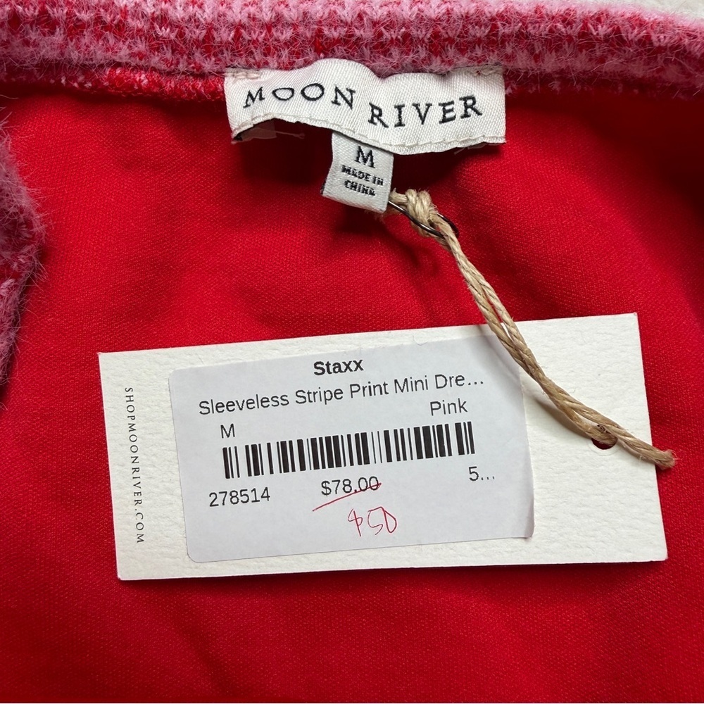 Moon River Pink Textured Mini Dress Size M NWT Spring - Picture 7 of 8